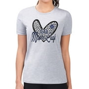 Women's G-III 4Her by Carl Banks Heather Gray Toronto Maple Leafs Super-Slim Fit Lightweight Animal Print Heart T-Shirt
